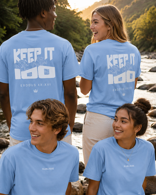 KEEP IT 100 - TEE (Sky Blue)