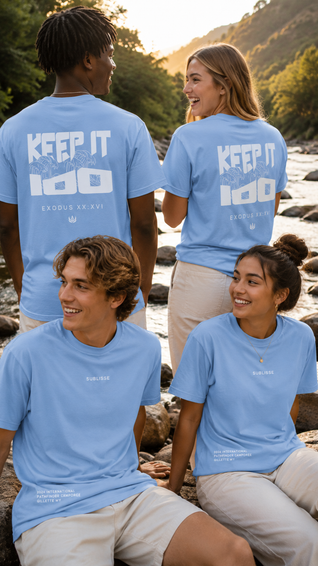 KEEP IT 100 - TEE (Sky Blue)